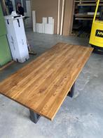 Massief eiken tafelblad – 220 x 100 cm – 4 cm dik, Ophalen, 200 cm of meer, 50 tot 100 cm, Zo goed als nieuw