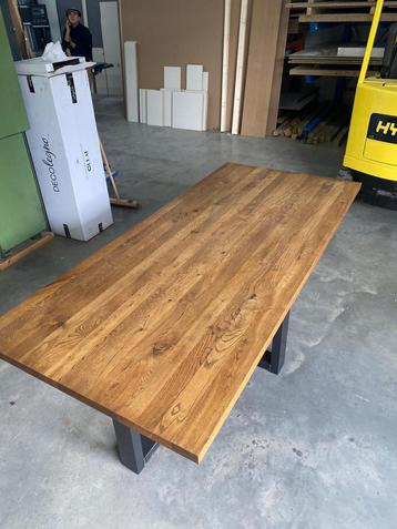 Massief eiken tafelblad – 220 x 100 cm – 4 cm dik beschikbaar voor biedingen