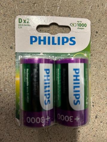 Oplaadbare Batterijen Philips Rechargeable NimH D/HR20 3000m beschikbaar voor biedingen