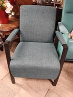 Leuke fauteuil petrolkleur stof bekleding, Huis en Inrichting, Fauteuils, Ophalen, Gebruikt, Minder dan 75 cm, Stof