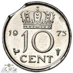 Nederland 10 Cent 1973 misslag., Ophalen of Verzenden, Koningin Juliana, 10 cent, Losse munt