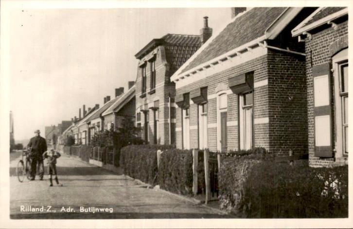 Rilland - Adr. Butijnweg, Verzamelen, Ansichtkaarten | Nederland, Ongelopen, Zeeland, 1920 tot 1940, Ophalen of Verzenden