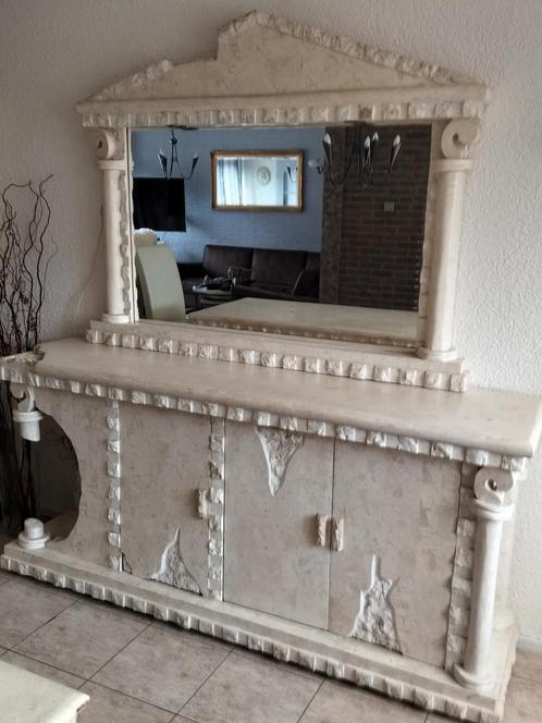 Dressoir met Spiegel - ook apart te koop, Huis en Inrichting, Kasten | Dressoirs, Gebruikt, 150 tot 200 cm, 25 tot 50 cm, Met deur(en)