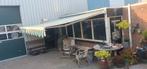 zonnescherm met buismotor en schakelaar, Tuin en Terras, Zonneschermen, Ophalen, Gebruikt, 450 cm of meer, Elektrisch