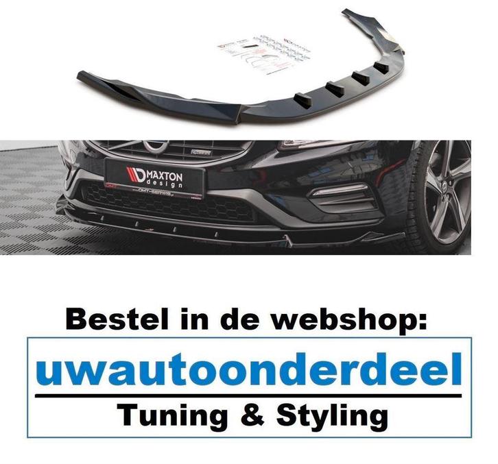 Maxton Design Volvo S60 R Design Spoiler Lip Splitter MK2, Auto diversen, Auto-accessoires, Nieuw, Ophalen of Verzenden