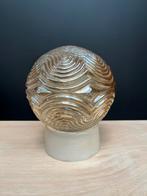 Vintage amber bollamp, Ophalen of Verzenden, Zo goed als nieuw, Glas