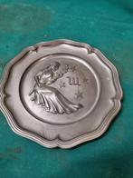bord tin maagd sterrenbeeld, Antiek en Kunst, Antiek | Tin, Ophalen of Verzenden