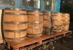 Te koop: eiken houten ex-Bourbon vaten, Tuin en Terras, Regentonnen, 150 liter of meer, Ophalen, Gebruikt, Hout