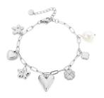 Nieuwe  Armband met Bedels, Staal, Verzenden, Nieuw, Met bedels of kralen