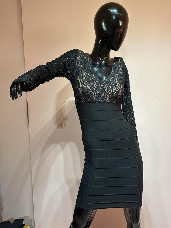 Jane Norman Zwart Jurkje XS, Kleding | Dames, Jurken, Zo goed als nieuw, Maat 34 (XS) of kleiner, Zwart, Boven de knie, Verzenden