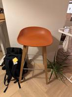 Hay Barstool - Orange/Wood, Huis en Inrichting, Ophalen, Met voetsteun, 60 tot 90 cm, Zo goed als nieuw
