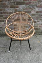 Vintage Rohé Noordwolde rotan fauteuil, Huis en Inrichting, Ophalen, Minder dan 75 cm, Zo goed als nieuw, Metaal