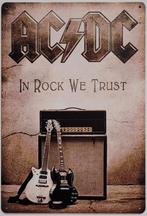 ACDC in rock we trust reclamebord van metaal wandbord deco