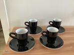 Walkure zwarte espressokopjes Alta Germany schotel kopje kop, Ophalen of Verzenden, Zo goed als nieuw, Porselein, Kop en/of schotel