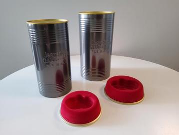 JEAN PAUL GAULTIER blikken met bodem.125 ml & 200 ml. LEEG.  beschikbaar voor biedingen