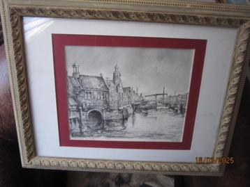 DELFSHAVEN, Repr. Aquarel BOB BROBBEL in Supermooie  Lijst beschikbaar voor biedingen