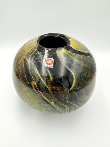 Grote Iwatsu Art Glass Vaas Mondgeblazen Japan beschikbaar voor biedingen
