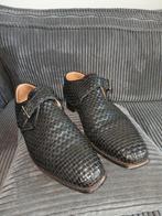 DIETER KUCKELKORN LEDEREN GEVLOCHTEN HEREN SCHOENEN  (42,5), Ophalen of Verzenden, Zo goed als nieuw, Maat 56/58 (XL), Zwart