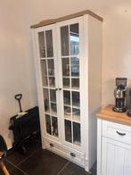 JYSK Vitrinekast MARKSKEL - Wit / Eiken (Landelijke Stijl), Ophalen, Overige materialen, Met deur(en), 50 tot 100 cm