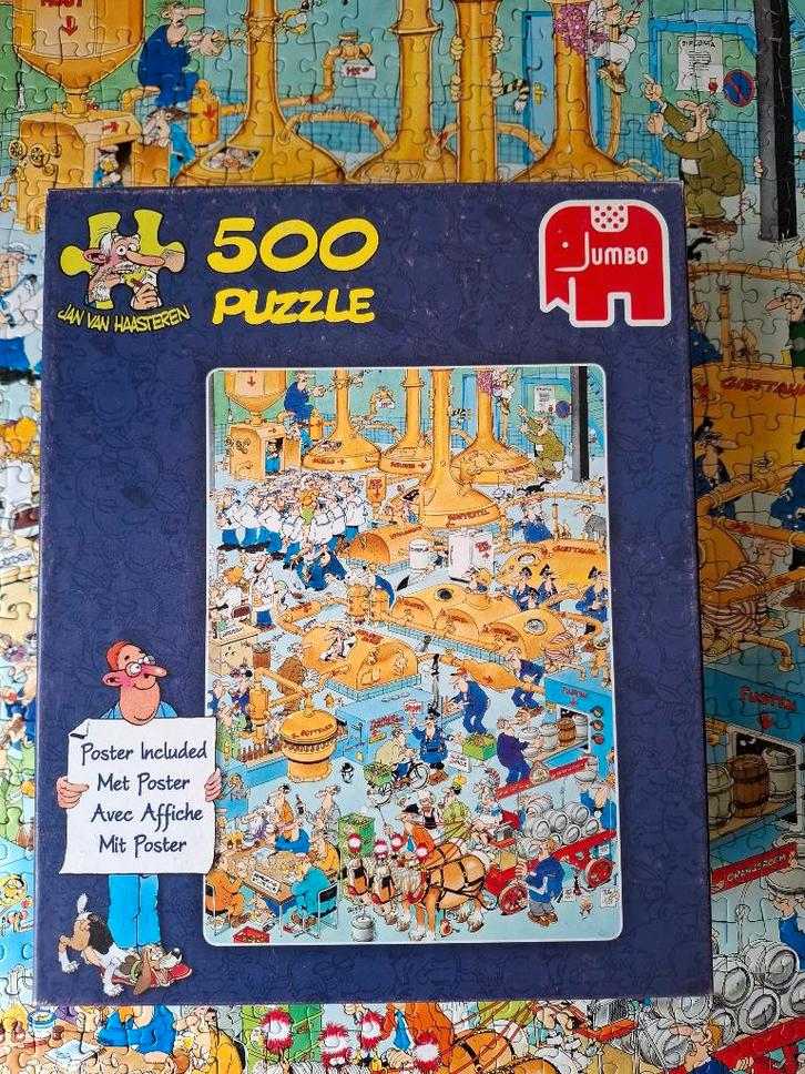 Jan van haasteren puzzel, 499 stukjes de brouwerij, Hobby en Vrije tijd, Denksport en Puzzels, Gebruikt, Legpuzzel, 500 t/m 1500 stukjes