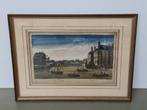 vintage antieke handgekleurde gravure Amstel Amsterdam, Ophalen of Verzenden