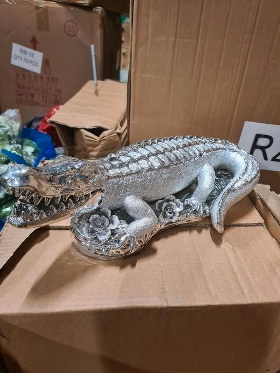 GROOTHANDEL UITVERKOOP krokodilbeeld goud en zilver kleur, Huis en Inrichting, Woonaccessoires | Overige, Nieuw, Ophalen