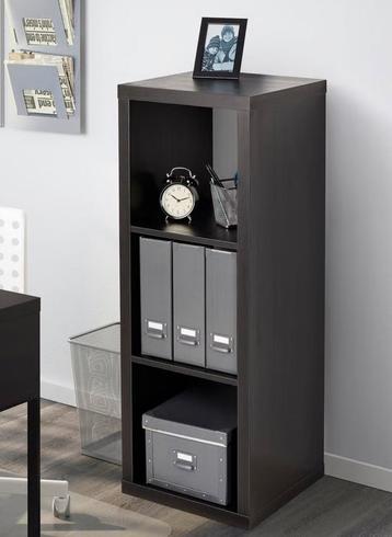 ZGAN Ikea Kallax kast met 3 vakken - zwart beschikbaar voor biedingen