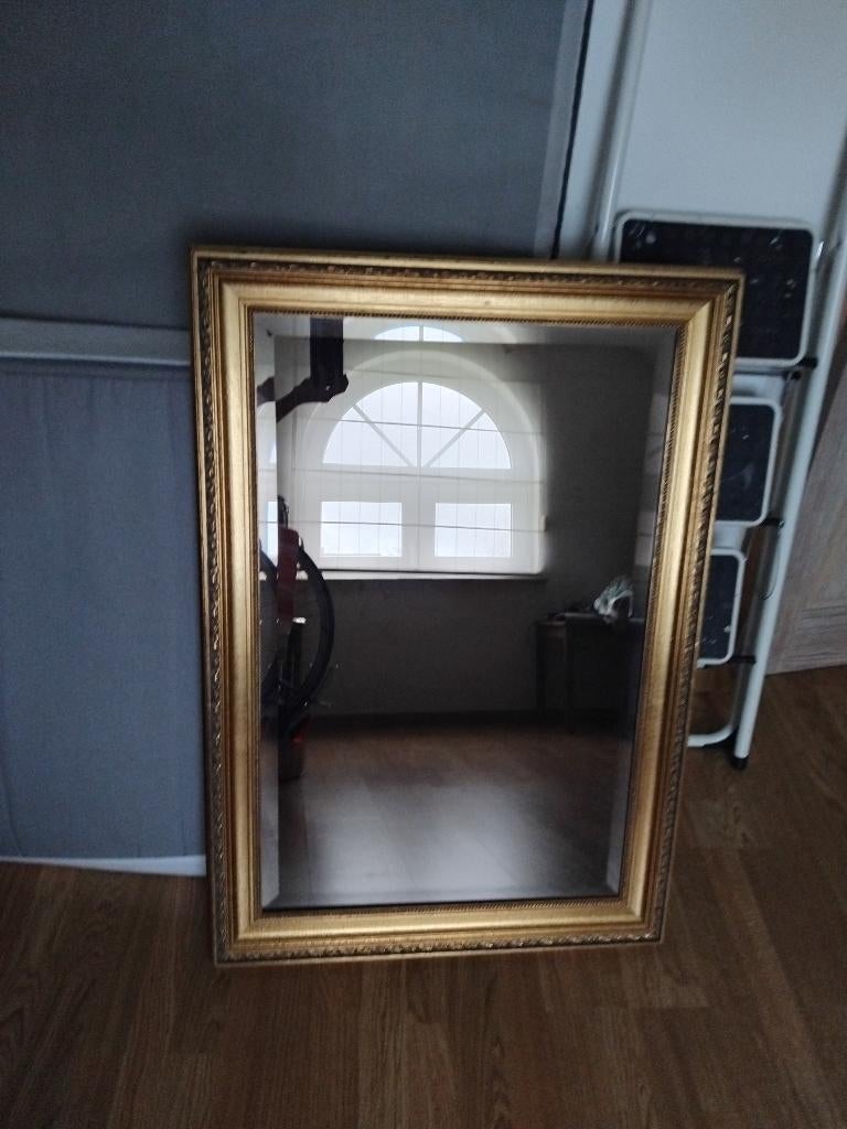 Antieke spiegel, Antiek en Kunst, Ophalen, Rechthoekig, 50 tot 100 cm, 100 tot 150 cm