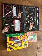 Punniken-set, 3 scratch pad boeken met pen en kleurboekje, Ophalen, Gebruikt