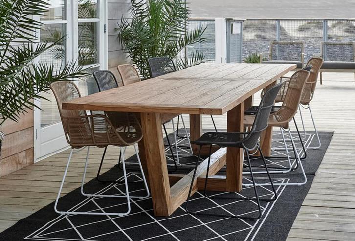Nieuw Rivièra Maison Tanjung Teak hout tuin tafel - 400 cm, Tuin en Terras, Tuintafels, Nieuw, Rechthoekig, Teakhout, Ophalen of Verzenden
