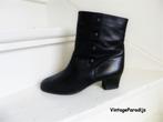 2693 VINTAGE Ara stoere rits knopen laarzen boots 40 41, Lage of Enkellaarzen, Ophalen of Verzenden, Bruin, Zo goed als nieuw