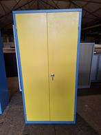 Metalen, extra diepe draaideurkast met sleutel, Huis en Inrichting, Ophalen, Gebruikt, Metalen draaideurkast, 50 tot 100 cm