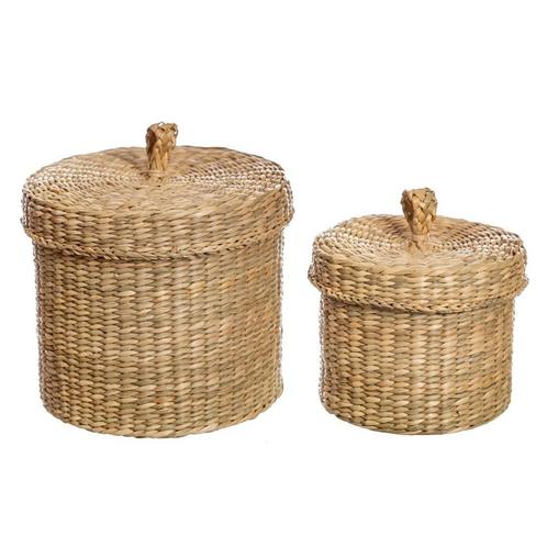 Zeegras Manden met Deksel (set van 2) Sass Belle, Kinderen en Baby's, Kinderkamer | Inrichting en Decoratie, Nieuw, Overige typen