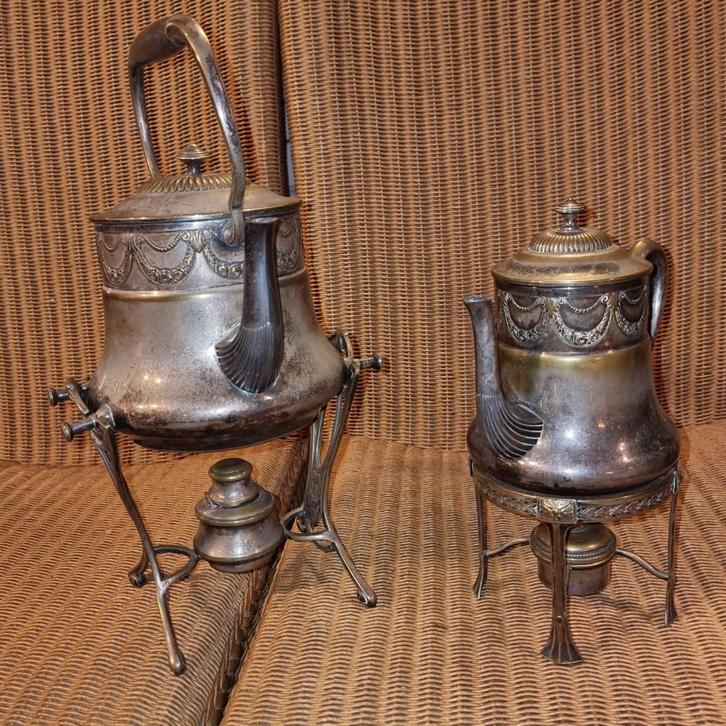 WMF verzilverde thee en koffiepot, Antiek en Kunst, Antiek | Goud en Zilver, Zilver, Ophalen of Verzenden