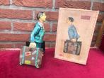 leuk vintage speelgoed, mechanische man met koffers, Antiek en Kunst, Ophalen of Verzenden