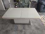 Witte glanzende tafel met uitklapbare middenstuk, Ophalen of Verzenden