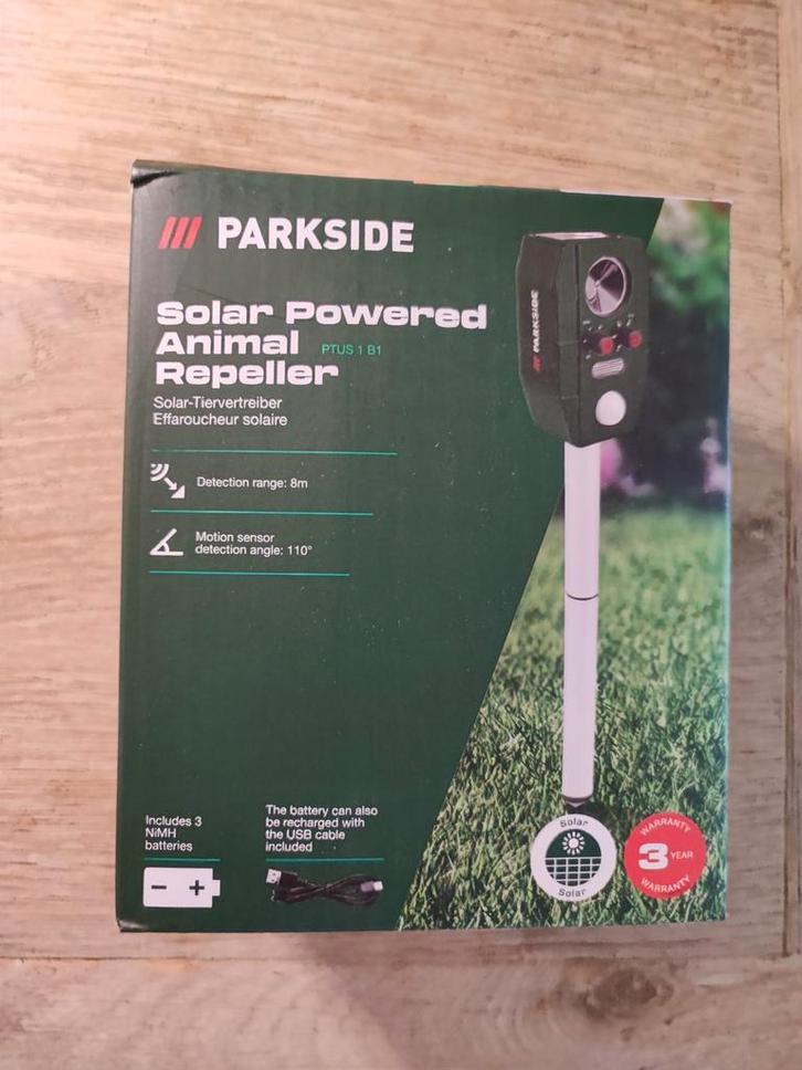 Parkside Solar Dierenverjager - Nieuw in doos!, Tuin en Terras, Overige Tuin en Terras, Nieuw, Ophalen of Verzenden