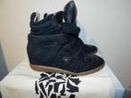 Isabel Marant wedges zwart grote tong klitteband in doos 39, Isabel Marant, Verzenden, Zwart, Sneakers of Gympen