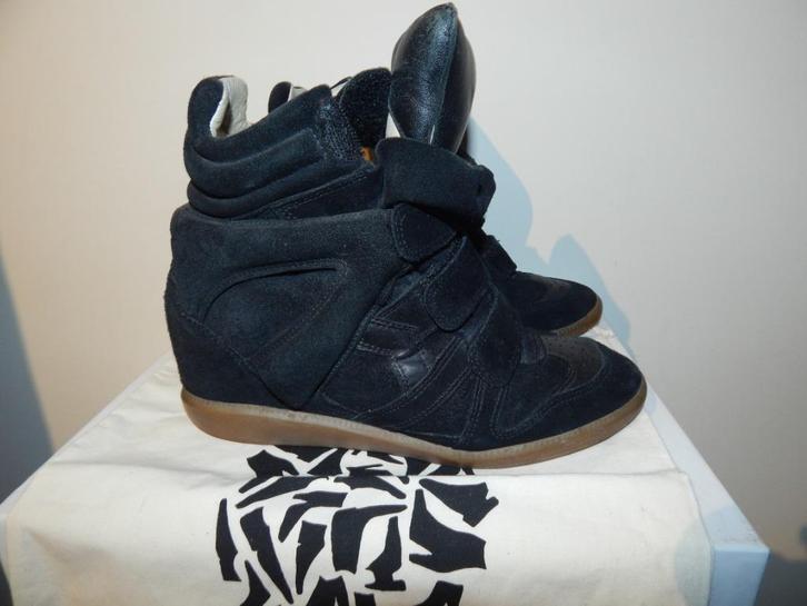 Isabel Marant wedges zwart grote tong klitteband in doos 39, Kleding | Dames, Schoenen, Gedragen, Sneakers of Gympen, Zwart, Verzenden