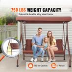 Schommelbank 3-Zits met Verstelbare Luifel, Niet ingevuld, Verzenden, Niet ingevuld, Nieuw