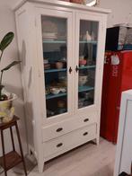 Witte vitrinekast met lades, Huis en Inrichting, Kasten | Dressoirs, Ophalen