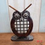 Metalen uil - hoefijzer - upcycling - metal art., Huis en Inrichting, Ophalen of Verzenden