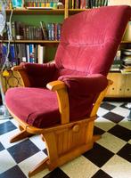 Dutailier Relaxfauteuil / schommelstoel met Glider Poef /, Ophalen, Overige materialen, Minder dan 75 cm, Zo goed als nieuw