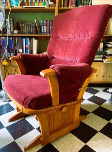  Dutailier Relaxfauteuil / schommelstoel met Glider Poef / beschikbaar voor biedingen