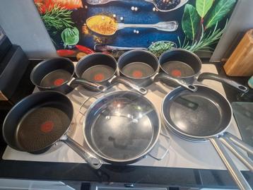 Pannenset Tefal/Greenpan beschikbaar voor biedingen