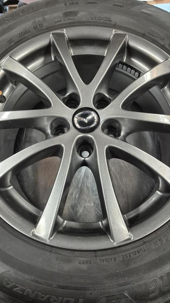 Antraciet borbet mazda cx5 bridgestone turanza 6 - 6mm, Auto-onderdelen, Banden en Velgen, Banden en Velgen, Zomerbanden, 17 inch
