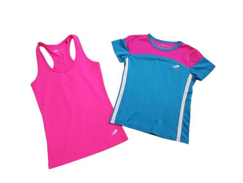 2 Mooie meisjes sport shirts maat 140. ZGAN., Kinderen en Baby's, Kinderkleding | Maat 140, Zo goed als nieuw, Meisje, Sport- of Zwemkleding