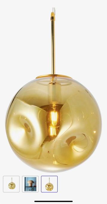 2x Leitmotiv Handgeblazen hanglamp – goud – nieuw in doos beschikbaar voor biedingen