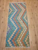 Handgeweven oosterse wollen kelim loper 174x73