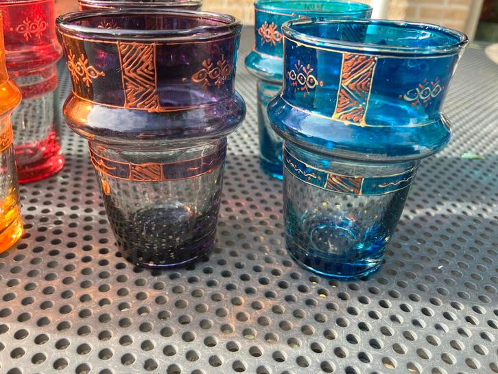 Marokkaanse glaasjes uit Marrakesh- Handgemaakt & Kleurrijk, Huis en Inrichting, Keuken | Servies, Nieuw, Glas of Glazen, Overige stijlen